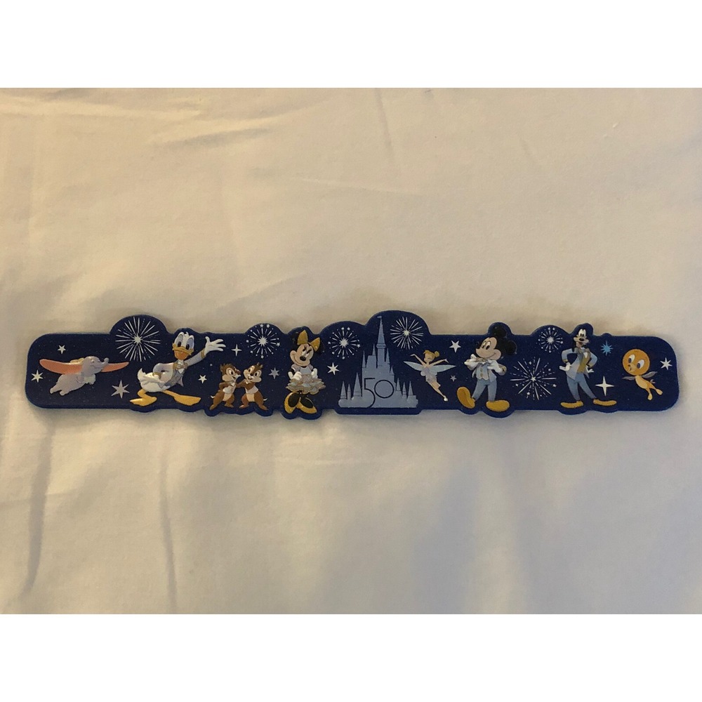 NEW 50th Anniversary Celebration Slap Bracelet Mickey‎ Walt Disney World Parks